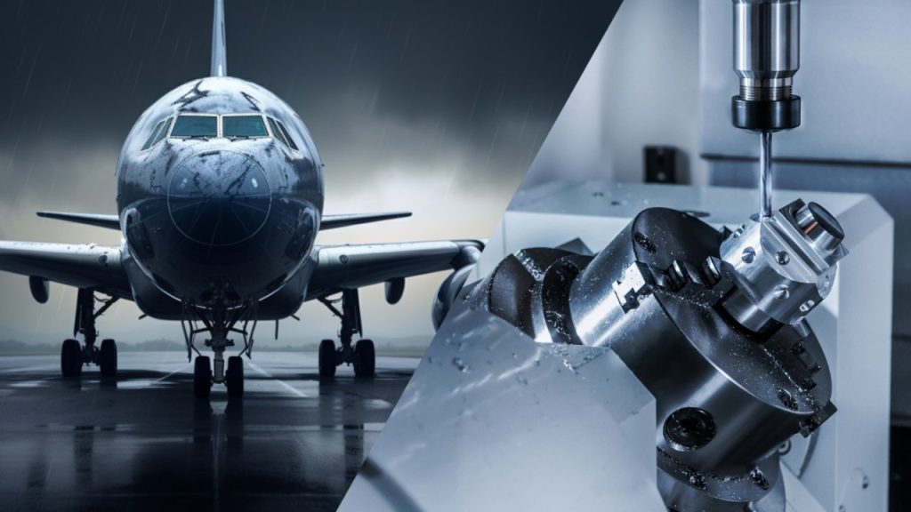 Usinagem de peças aeroespacial